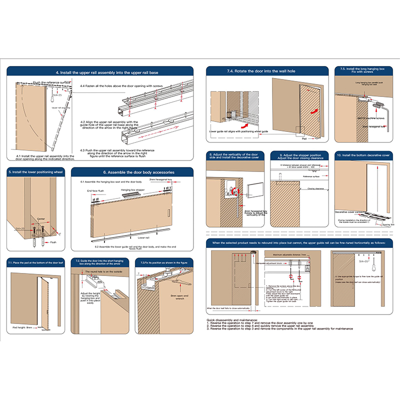 Two-Way Cushioned Pocket Door (Wooden Door)