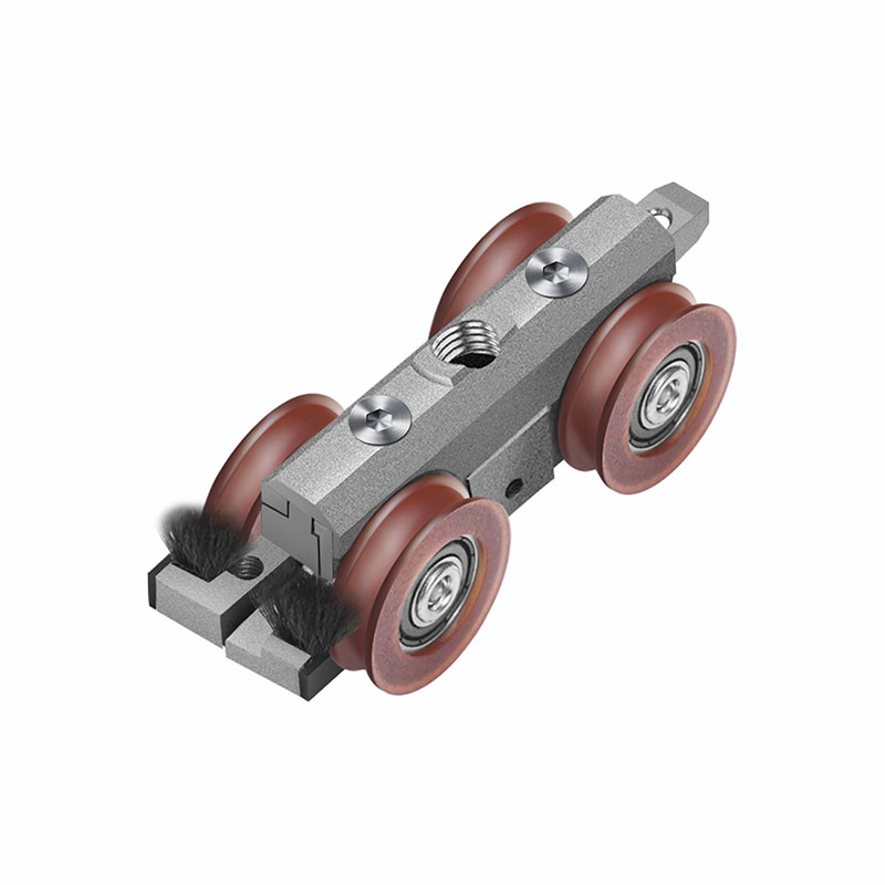 How does the two-way buffer for suspended door rails achieve smooth opening and closing?