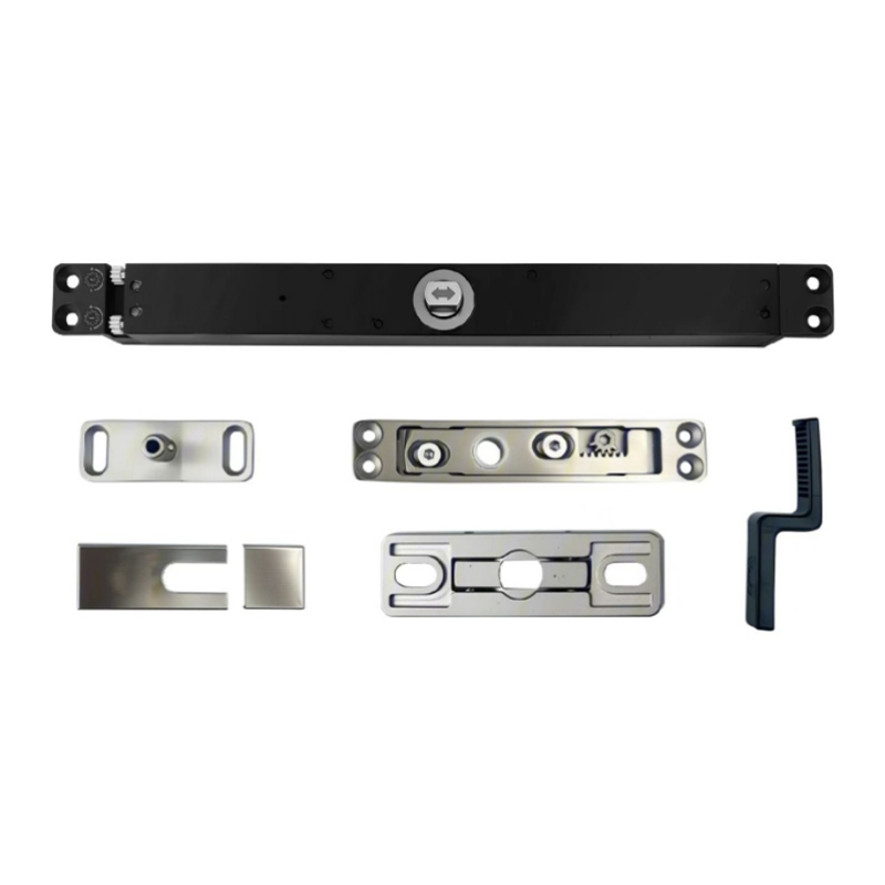 How do hardware accessories for central shaft doors enable the flexible 