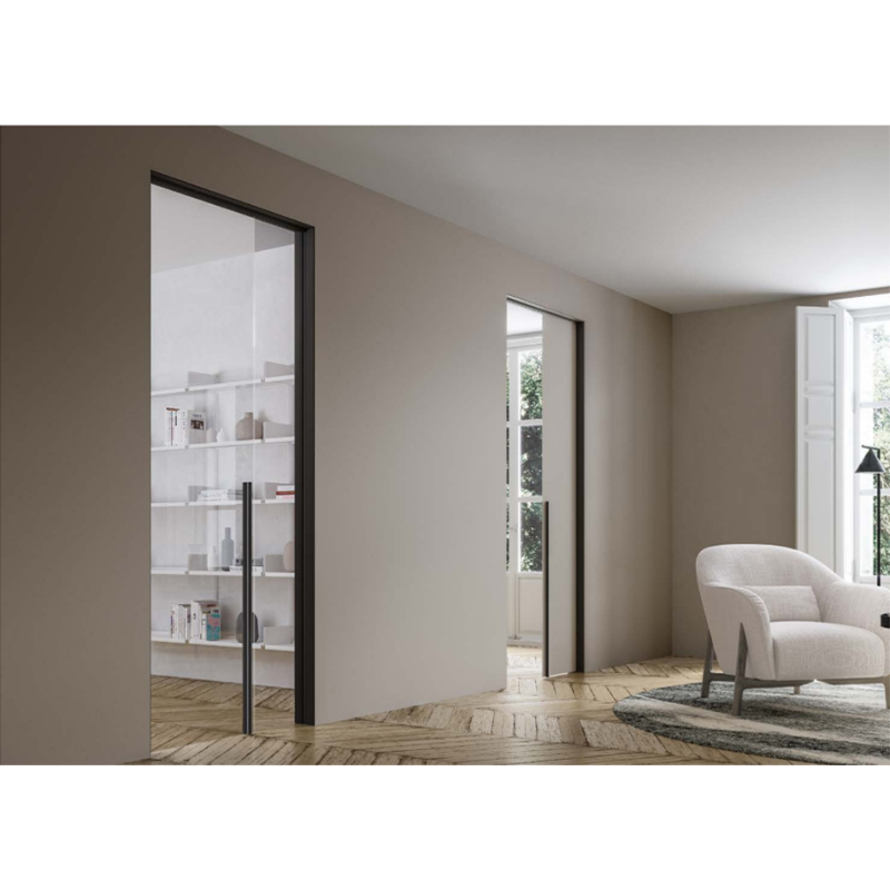 How does the pocket door subtly reshape spatial order?